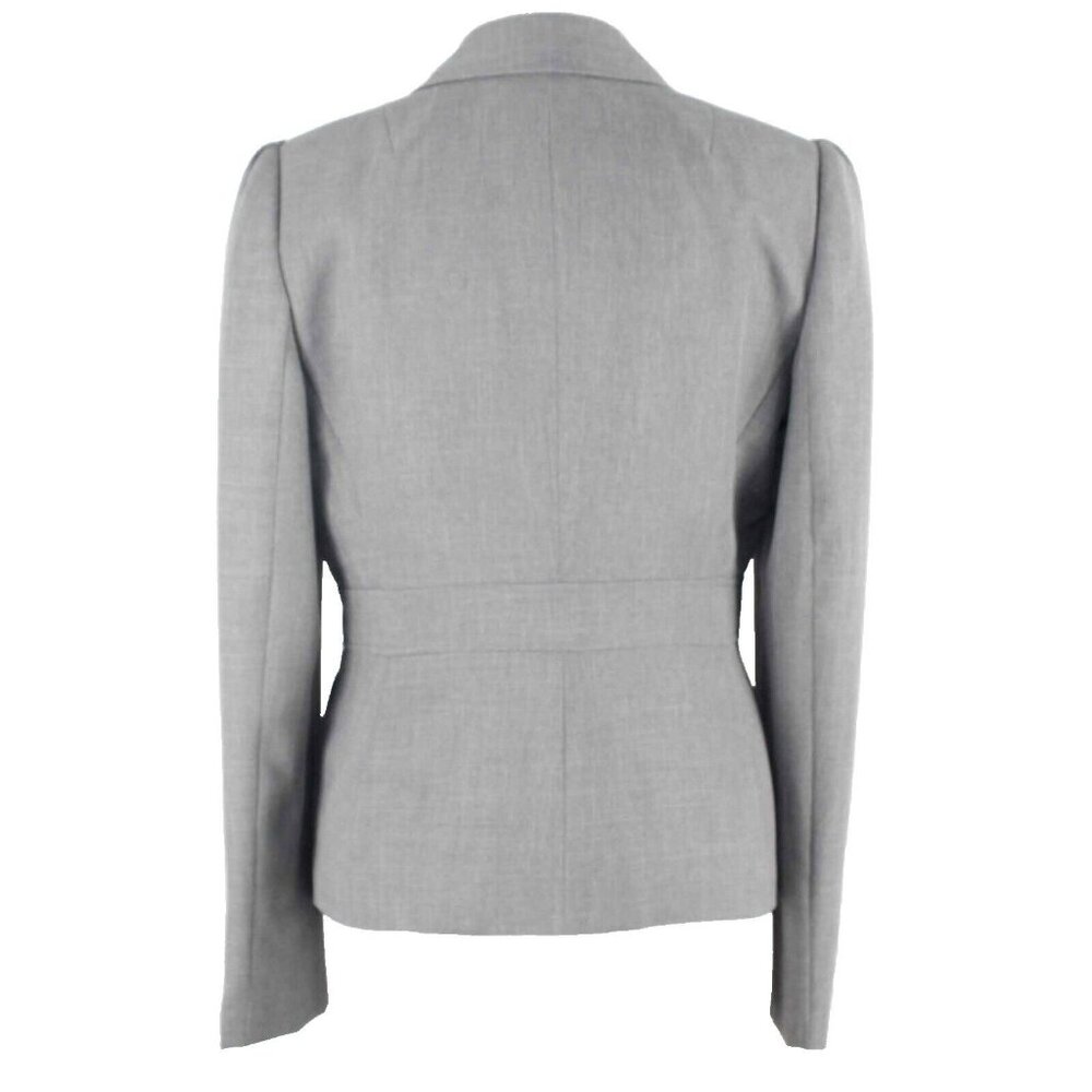 Nine & Co. Sz 6 Gray Lined 2 Button 100% Polyester Jacket - Picture 2 of 4